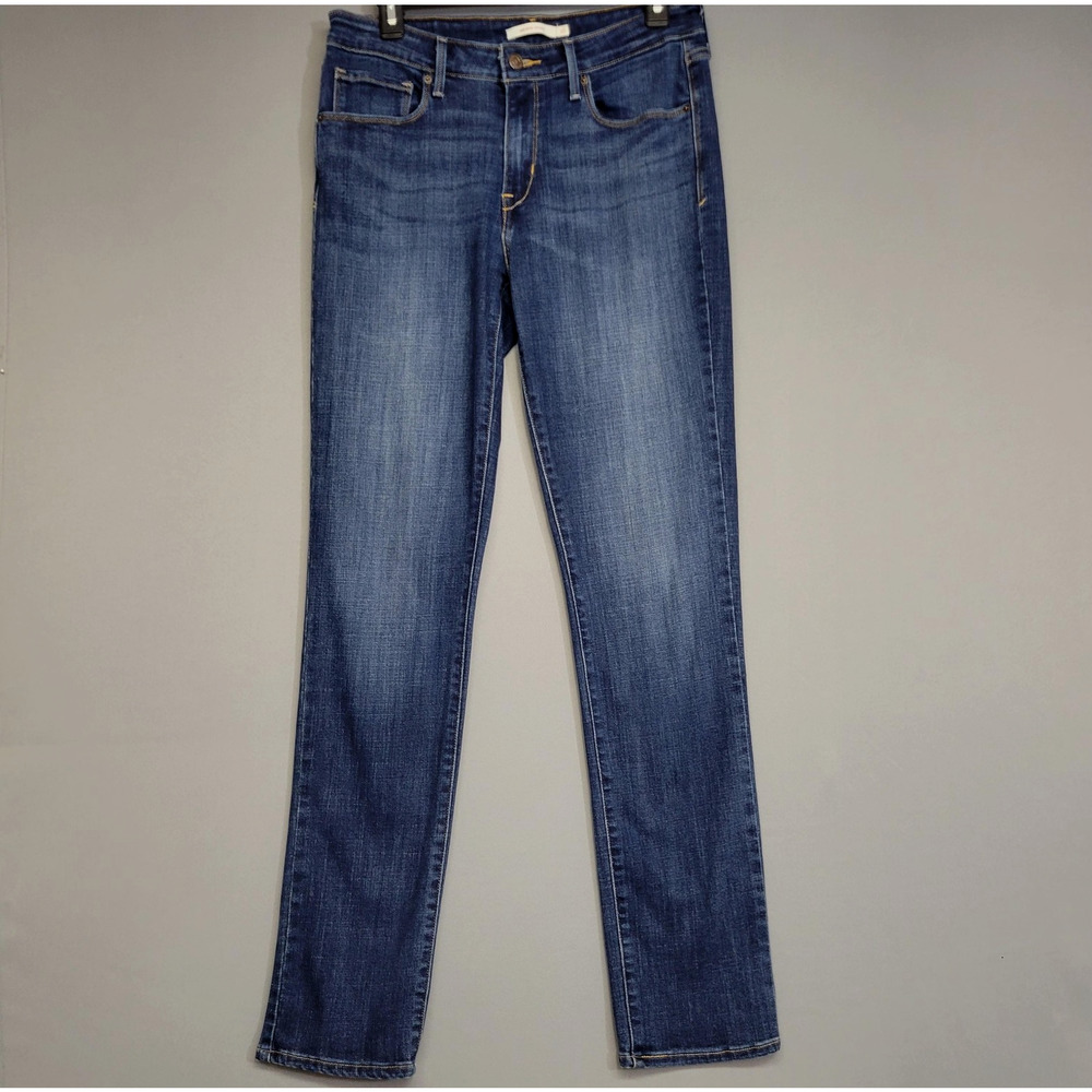 Levis Jeans‎ Womens 10 Blue Mid Rise Skinny Denim 5 Pocket Zip Fly Classic Dark